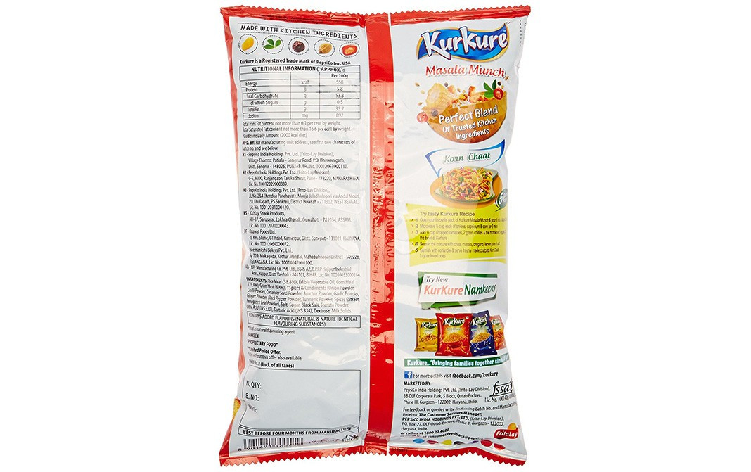 Kurkure Masala Munch    Pack  125 grams